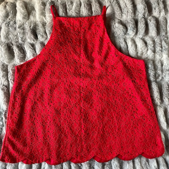 Red Summer Top size Large by Monteau Los Angeles - Picture 8 of 8